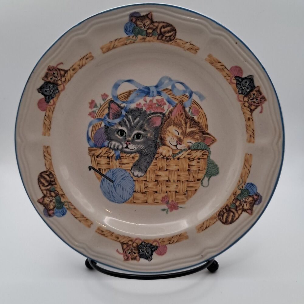 Vtg Tienshen Purrfect Friends 7.5 Salad Plate  Replacement Plate Wall Decor